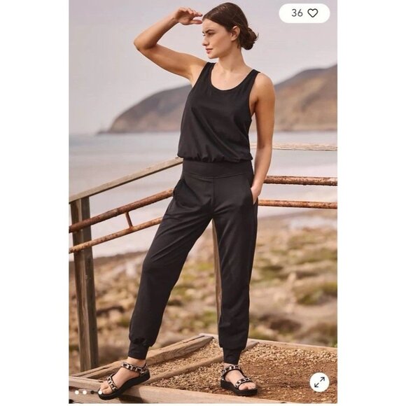Sweaty Betty Pants - Sweaty Betty Black Gary Jumpsuit Size XS